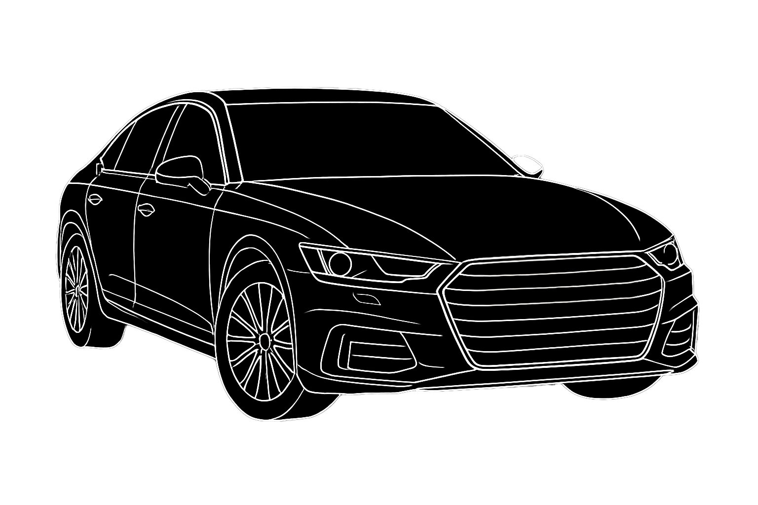 Audi A4 Skizze