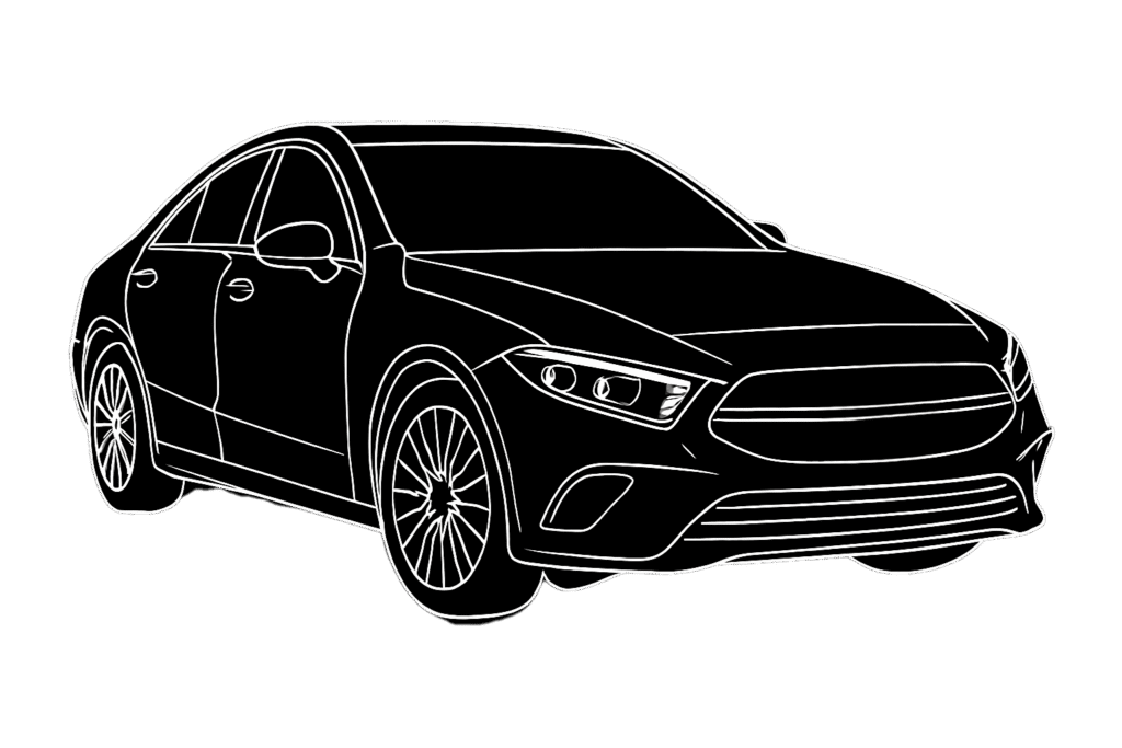 Mercedes Fahrzeug Skizze